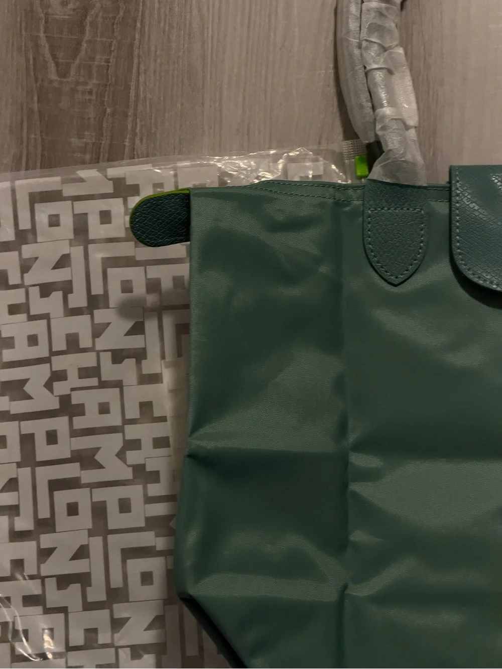 Longchamp Le Pliage Large Mint Green Tote  Nylon Shoulder Bag NWT
